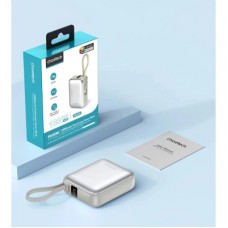 Батарея универсальная Choetech 10000mAh, 35W. PD/3.0, LED Display, buid-in type-C cabel, Grey (B832-GY) - Фото