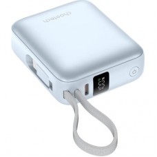 Батарея универсальная Choetech 10000mAh, 35W, PD/3.0, LED Display, buid-in type-C cabel, Blue (B832-LBE) - Фото