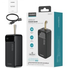 Батарея универсальная Choetech 40000mAh, 22.5W, PD, QC/3.0, Black (B731-ACBK) - Фото