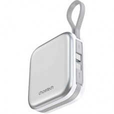 Батарея универсальная Choetech Magnetic Wireless 10000mAh, 22.5W, PD, build USB-C, Apple Watch charger (B697C-WHSL) - Фото