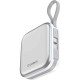 Батарея универсальная Choetech Magnetic Wireless 10000mAh, 22.5W, PD, build USB-C, Apple Watch charger (B697C-WHSL)