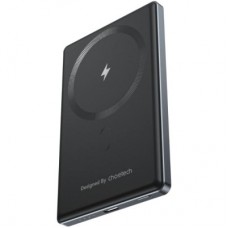Батарея универсальная Choetech Magnetic Wireless 5000mAh, 20W, PD, Qi-15W, Black (B738-CCBK) - Фото