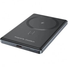 Батарея универсальная Choetech Magnetic Wireless 5000mAh, 20W, PD, Qi-15W, Black (B738-CCBK) - Фото