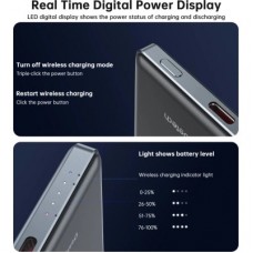 Батарея универсальная Choetech Magnetic Wireless 5000mAh, 20W, PD, Qi-15W, Black (B738-CCBK) - Фото