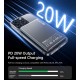 Батарея универсальная Choetech Magnetic Wireless 5000mAh, 20W, PD, Qi-15W, Black (B738-CCBK)