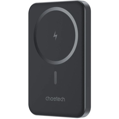 Батарея универсальная Choetech Magnetic Wireless 5000mAh, 20W, PD, Qi-15W, Black (B709-CCBK)