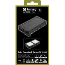 Батарея универсальная Sandberg 10000mAh, 22.5W, PD, Solar, CampLED, PowerThrough, IP65 (421-23) Батарея универсальная Sandberg 10000mAh, 22.5W, PD, Solar, CampLED, PowerThrough, IP65 (421-23) - Фото