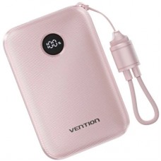 Батарея универсальная Vention 10000mAh, 22.5W, PD, QC, Pink (FKAP0-C) - Фото