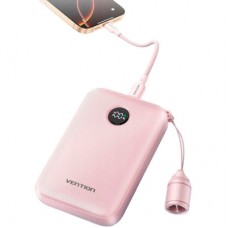 Батарея универсальная Vention 10000mAh, 22.5W, PD, QC, Pink (FKAP0-C) - Фото