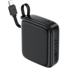 Батарея універсальна Acefast 10000 mAh, 20 W, PD, QC/3.0, build Type-C cable, M15, Black (6974316283973) Батарея універсальна Acefast 10000 mAh, 20 W, PD, QC/3.0, build Type-C cable, M15, Black (6974316283973) - Фото