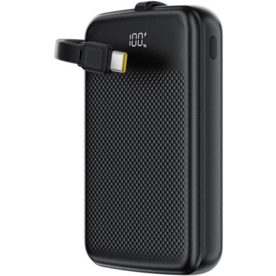 Батарея універсальна Acefast 10000 mAh, 22.5W, PD, QC/3.0, build Type-C cable, M13, Black (6974316283959)