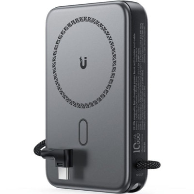 Батарея универсальная Acefast Magnetic Wireless 10000mAh, 22.5W, PD, QC/3.0, QI 15W, M24, Metal Gray (6974316284871)