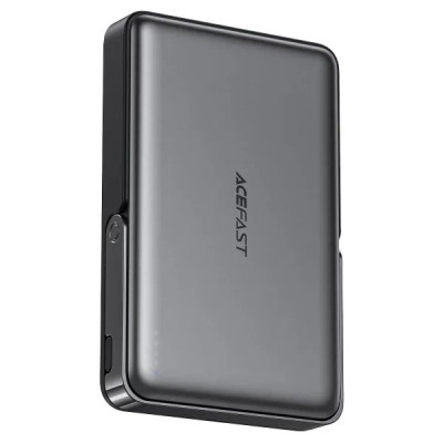 Батарея универсальная Acefast Magnetic Wireless 10000mAh, 22.5W, PD, QC/3.0, QI 15W, with holder M17, Black (6974316284000)