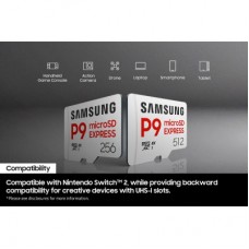 Карта памяти Samsung 256GB microSDXC class 10 SD7.1 UHS-I U3 V30 P9 Express (MB-MK256T/WW) - Фото
