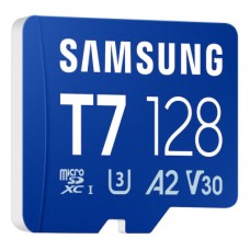 Карта памяти Samsung 128GB microSDXC class 10 UHS-I U3 V30 A2 T7 (MB-MB128T/WW) - Фото