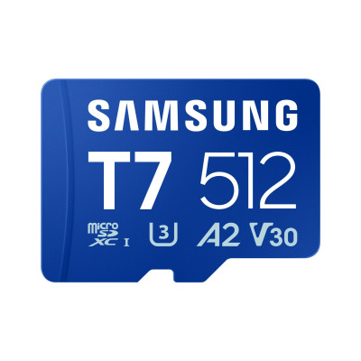 Карта памяти Samsung 512GB microSDXC class 10 UHS-I U3 V30 A2 T7 (MB-MB512T/WW)