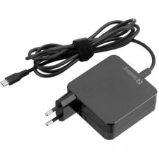 Зарядное устройство Sandberg USB-C 65W GaN built-in cable USB-C 2.0m black (135-79)