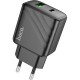 Зарядний пристрій HOCO CS23A 1xUSB-C PD30W + 1xUSB QC3.0 black (6942007609944)