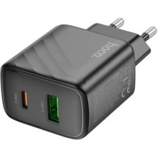 Зарядний пристрій HOCO CS23A 1xUSB-C PD30W + 1xUSB QC3.0 black (6942007609944) - Фото