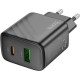 Зарядний пристрій HOCO CS23A 1xUSB-C PD30W + 1xUSB QC3.0 black (6942007609944) Зарядний пристрій HOCO CS23A 1xUSB-C PD30W + 1xUSB QC3.0 black (6942007609944)