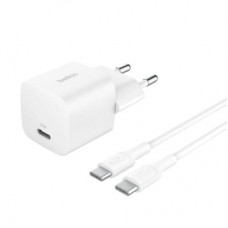 Зарядное устройство Belkin USB-C PD25W PD3.1 + cable USB-C to USB-C 1.0m white (WCA012KQ1MWH-B6)