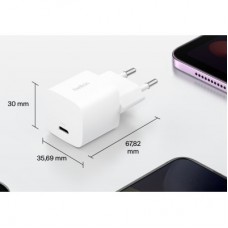Зарядний пристрій Belkin USB-C PD25W PD3.1 + cable USB-C to USB-C 1.0 m white (WCA012KQ1MWH-B6) Зарядний пристрій Belkin USB-C PD25W PD3.1 + cable USB-C to USB-C 1.0 m white (WCA012KQ1MWH-B6) - Фото
