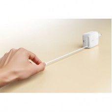 Зарядное устройство Belkin 2xUSB-C 67W GaN PD3.2 PPS + built-in cable USB-C 1.0m white (WCH022KQWH) Зарядное устройство Belkin 2xUSB-C 67W GaN PD3.2 PPS + built-in cable USB-C 1.0m white (WCH022KQWH) - Фото