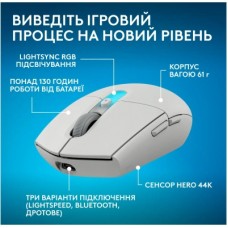 Мышка Logitech G305 X Superlight Wireless White (910-007747) - Фото