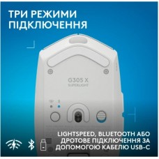 Мышка Logitech G305 X Superlight Wireless White (910-007747) - Фото