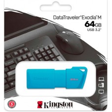 USB флеш накопитель Kingston 64GB DataTraveler Exodia M USB 3.2 Gen1 Aqua Blue (KC-U2L64-7LB) - Фото