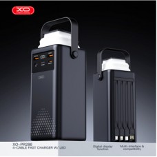 Батарея универсальная XO 50000mAh, PD/20W, QC/22,5W, Lamp, black (XO-PR286-BK) - Фото