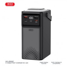 Батарея универсальная XO 80000mAh, PD/20W, QC/22,5W, Lamp, black (XO-PR287-BK) - Фото