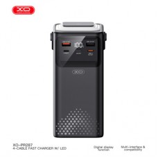 Батарея универсальная XO 80000mAh, PD/20W, QC/22,5W, Lamp, black (XO-PR287-BK) - Фото