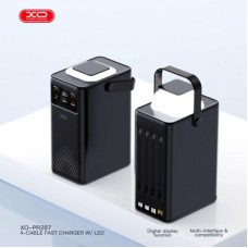 Батарея универсальная XO 80000mAh, PD/20W, QC/22,5W, Lamp, black (XO-PR287-BK) - Фото