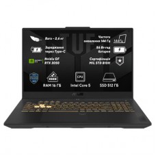 Ноутбук ASUS TUF Gaming F17 FX707VJB-HX063 (90NR0MY5-M002H0) - Фото