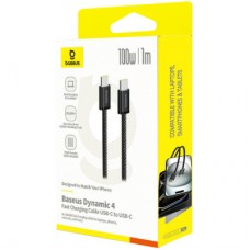 Дата кабель USB-C to USB-C 1.0m 100 W (20V/5A) black Baseus (P10381400121-00) - Фото