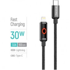 Дата кабель USB-C to Lightning 1.0m PD30W black ColorWay (CW-CBPDCL103-BK) - Фото