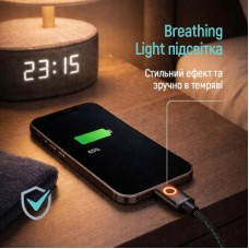 Дата кабель USB-C to Lightning 1.0m PD30W black ColorWay (CW-CBPDCL103-BK) - Фото