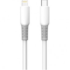 Дата кабель USB-C to Lightning 1.0m PD30W liquid silicone white ColorWay (CW-CBPDCL093-WT) - Фото