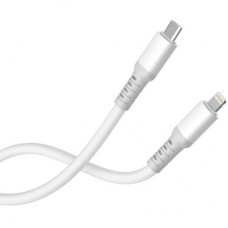 Дата кабель USB-C to Lightning 1.0m PD30W liquid silicone white ColorWay (CW-CBPDCL093-WT) - Фото