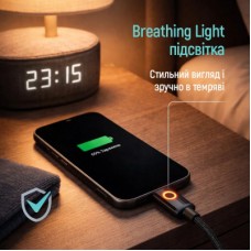 Дата кабель USB-C to USB-C 1.0m 3A PD60W black ColorWay (CW-CBPDCC103-BK) - Фото