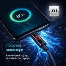 Дата кабель USB-C to USB-C 1.0m 3A PD60W black ColorWay (CW-CBPDCC103-BK) - Фото