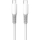 Дата кабель USB-C to USB-C 1.0m 3A PD60W liquid silicone white ColorWay (CW-CBPDCC093-WT)