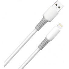 Дата кабель USB 2.0 AM to Lightning 1.0m 3A liquid silicone white ColorWay (CW-CBUL093-WT) - Фото