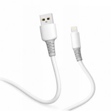 Дата кабель USB 2.0 AM to Lightning 1.0m 3A liquid silicone white ColorWay (CW-CBUL093-WT) - Фото