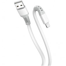 Дата кабель USB 2.0 AM to Lightning 1.0m 3A liquid silicone white ColorWay (CW-CBUL093-WT) - Фото