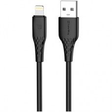 Дата кабель USB 2.0 AM to Lightning 2.0m 3A textured PVC black ColorWay (CW-CBUL095-BK) - Фото