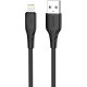 Дата кабель USB 2.0 AM to Lightning 2.0m 3A textured PVC black ColorWay (CW-CBUL095-BK)