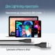 Дата кабель USB 2.0 AM to Lightning 2.0m 3A textured PVC black ColorWay (CW-CBUL095-BK)