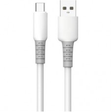 Дата кабель USB 2.0 AM to USB-C 1.0m 3A liquid silicone white ColorWay (CW-CBUC093-WT) - Фото